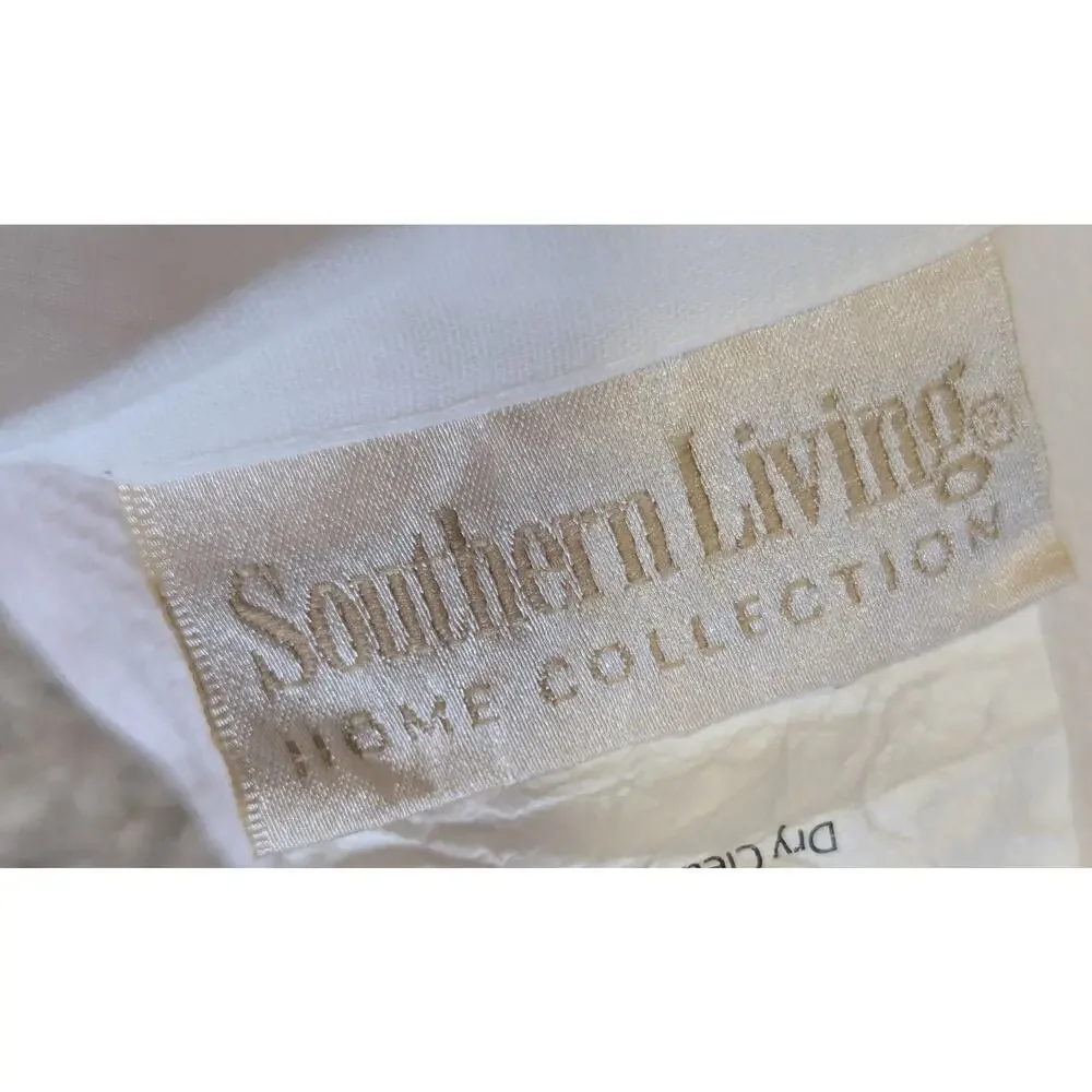 SOUTHERN LIVING! LUXE CREAM COTTON PEBBLY TEXTURED COTTON BEDSKIRT, SZ KG